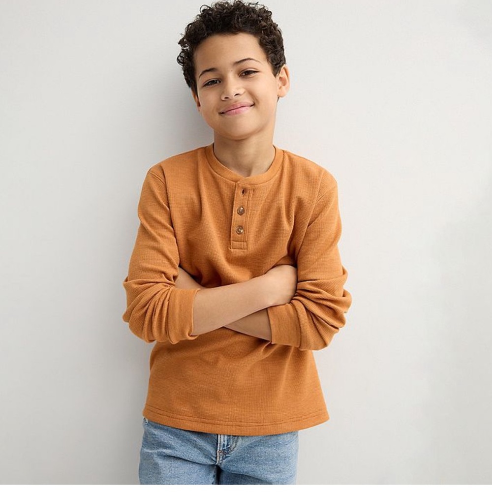 Sonoma Henley Shirt in Orange Medium 10/12